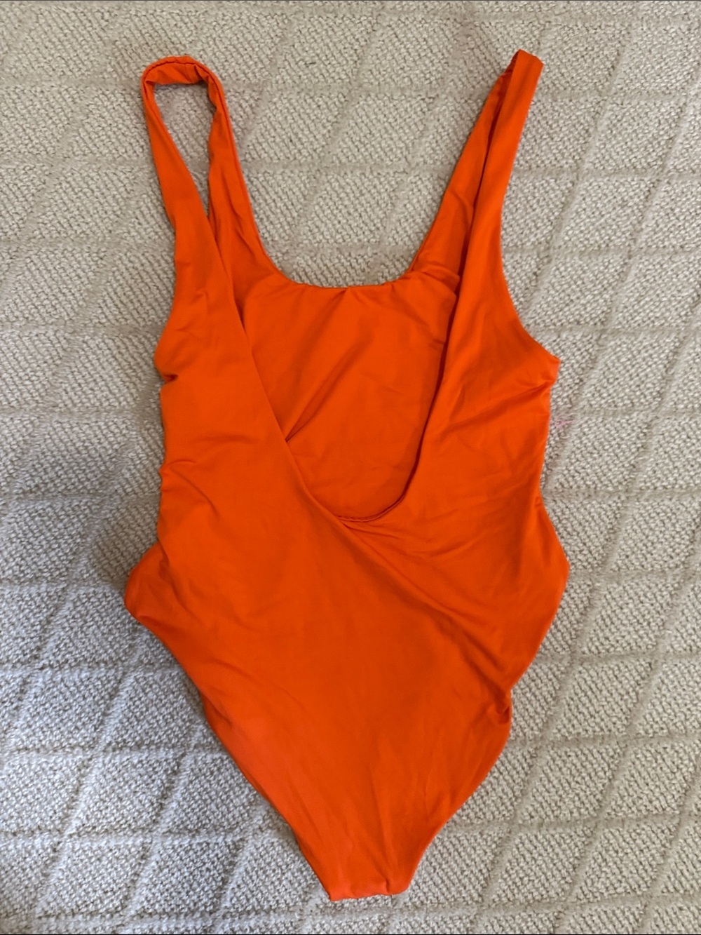 Toast Swim Solid Orange One-Piece Swimsuit S Small new bathing suit - Picture 3 of 4